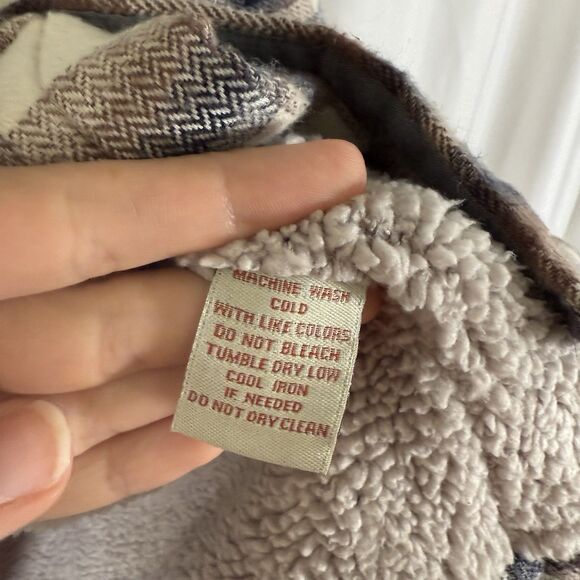 Carbon2Cobalt Jacket Men's XL White Brown Plaid Button Up Pockets 100% Cotton - Picture 8 of 11